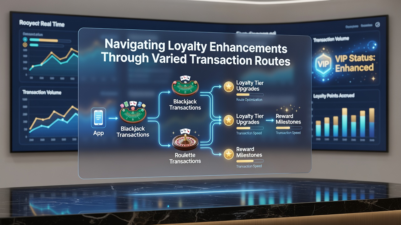 Diagramm zeigt Zusammenhänge zwischen Transaktionsmethoden E-Wallets Kreditkarten und Loyalitätsstufen in Roulette- sowie Blackjack-Apps