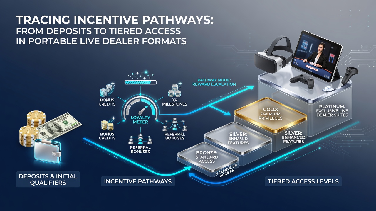 Darstellung der Verbindung zwischen Einzahlungen und gestaffeltem Zugriff in Live-Dealer-Apps